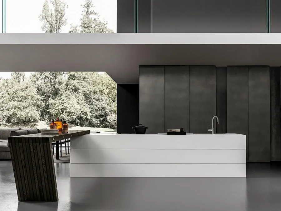 Cucina Design con isola Blade 01 di Modulnova