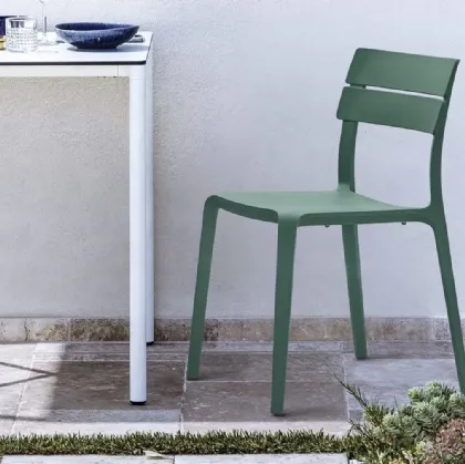 Sedia impilabile Rocket Green Outdoor di Bontempi